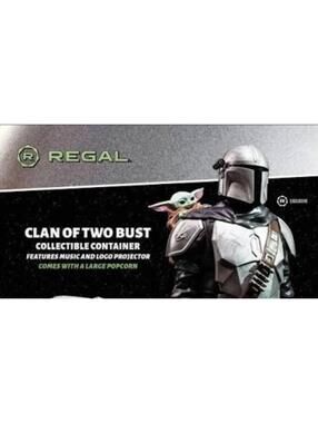 The MANDALORIAN AND GROGU "Clan of 2" Movie Popcorn Bucket Regal Limited Edition